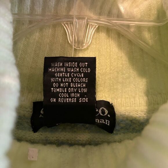 Style&Co Monaco Shamrock Lime Green Long Sleeve Turtleneck Sweater NWT - Picture 6 of 10